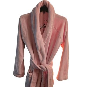 Victoria's Secret Blush Pink Plush Shawl-Collar Robe